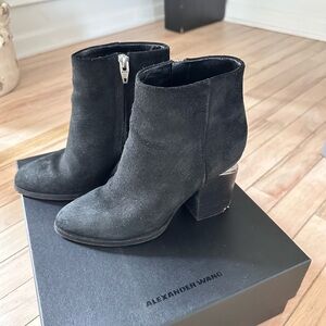 ALEXANDER WANG Gabi Suede Ankle Boots Shoes size 36